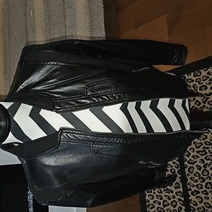 Black faux leather jacket